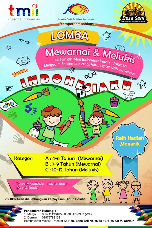 Lomba Mewarnai dan Melukis 2016 di TMII - lomba foto bayi balita anak 2021