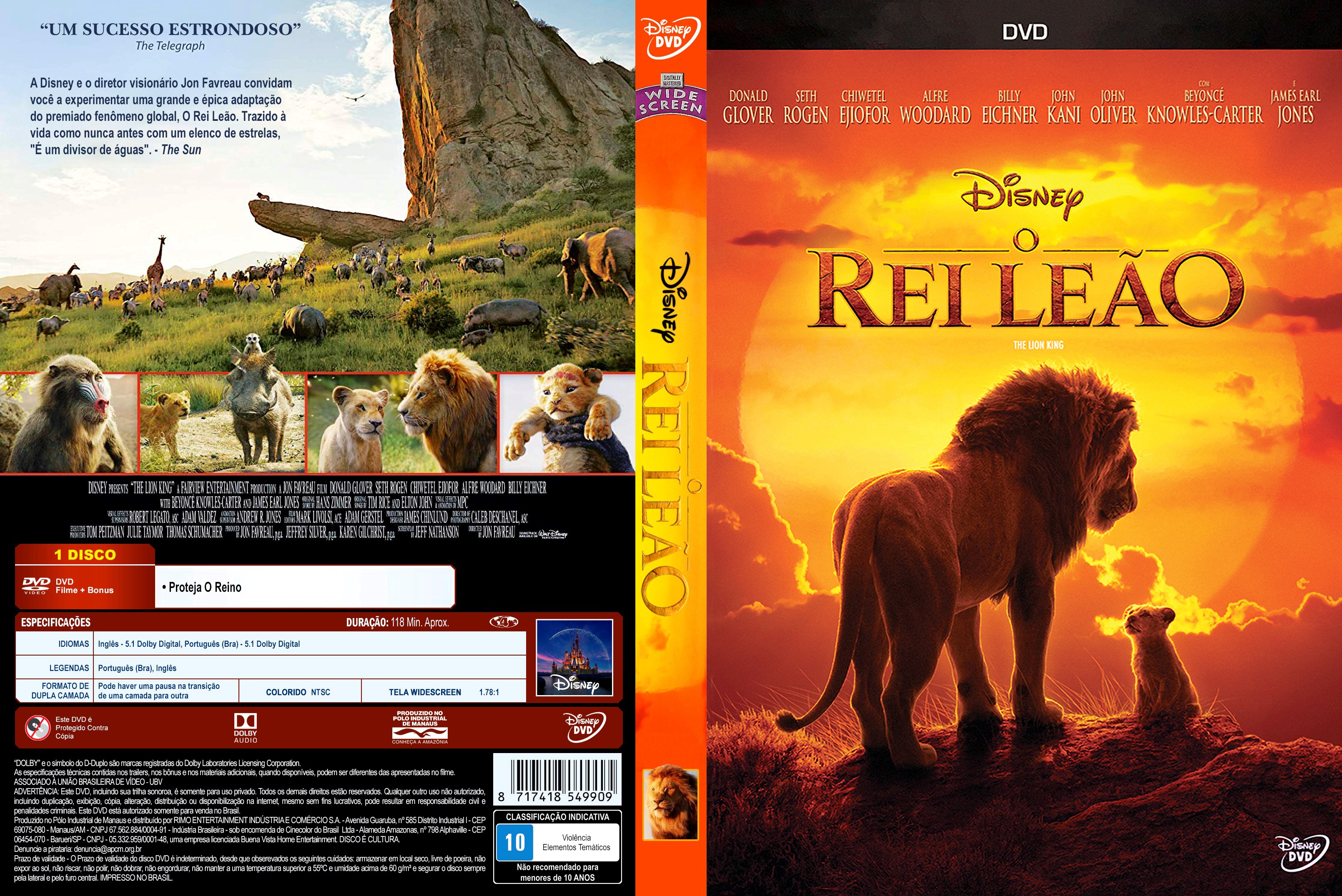 O Rei Leão DVD Capas O Rei Leão DVD Capas