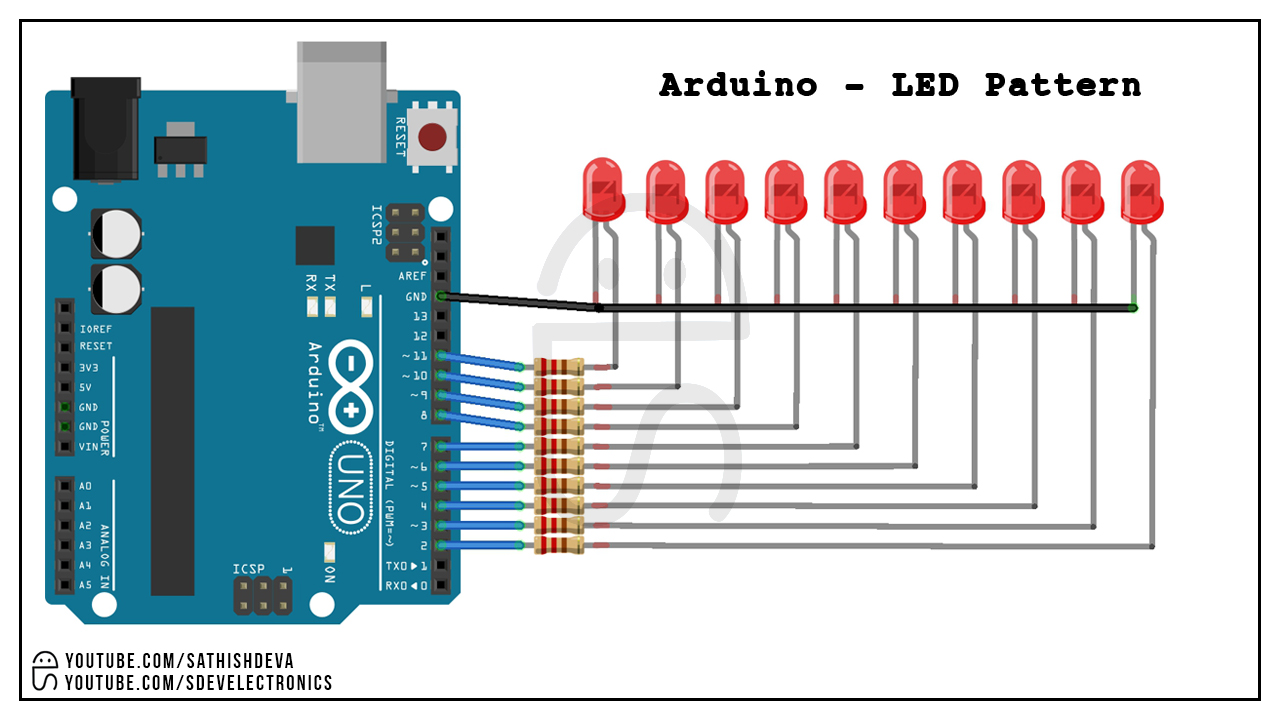 sdevelectronics: Arduino LED pattern