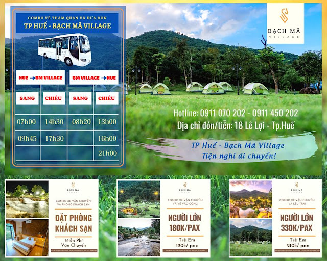 tour bạch mã village 1 ngày, Tour bach ma village 1 ngay