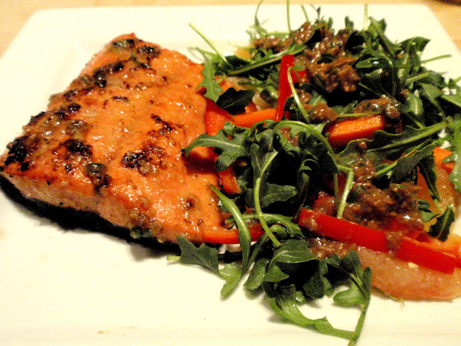 DINNER by LANY Bobby Flay's MisoGinger Salmon with Arugula and