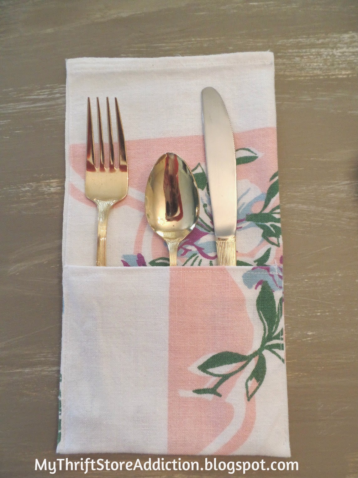 Repurposed flatware pocket