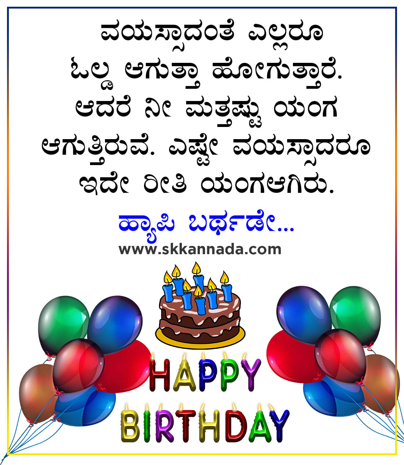 Happy Birthday Wishes in Kannada