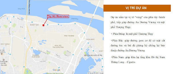 Vị trí chung cư Tây Hồ River View Phú Thượng