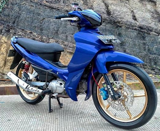 Modifikasi Jupiter Z Warna Biru Polos, Metalik, Tosca, Laut, Muda, Asli