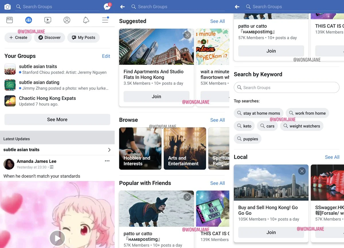 Facebook is testing redesigned Groups tab and redesigned Groups Discover page