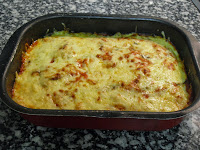 Parmigiana de berenjena.