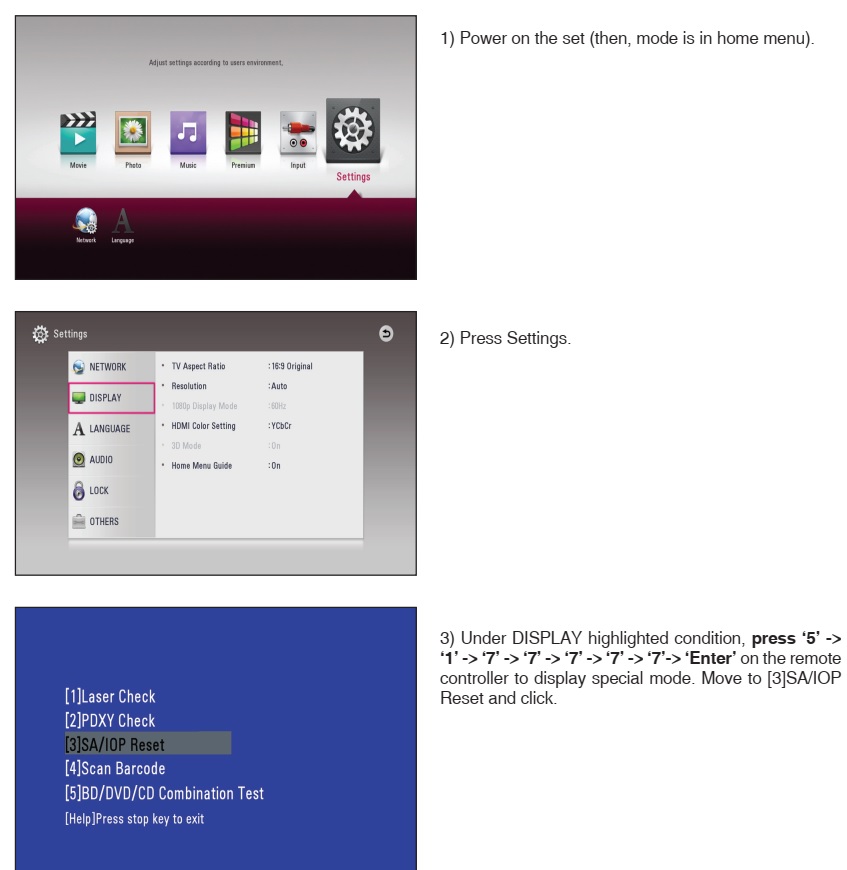 Electronic Inspirations LG LHB655NW Troubleshooting, software update
