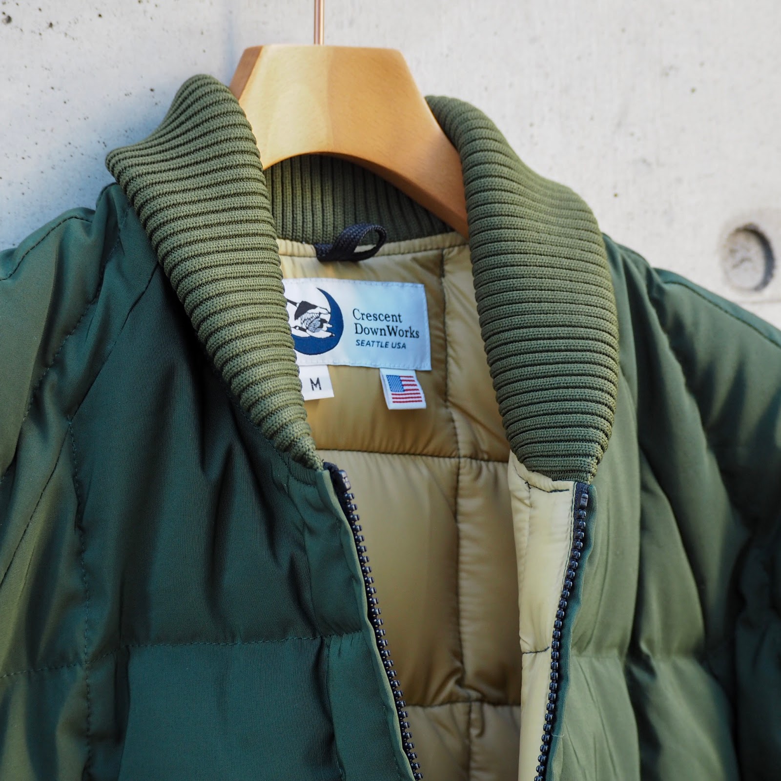 THE DOWN FILLED BOMBER FROM CRESCENT DOWN WORKS - USONIAN GOODS STORE