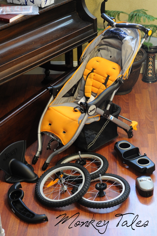 Monkey Tales Kolcraft Jeep Overland Limited Jogging Stroller Review & GIVEAWAY!!!