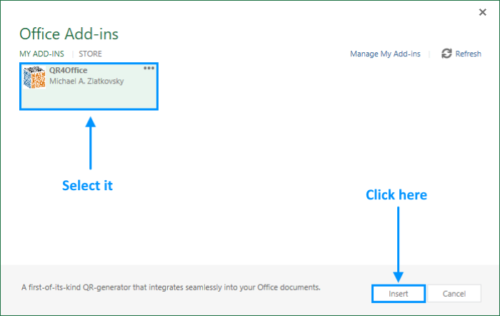 tạo mã QR trong excel 1