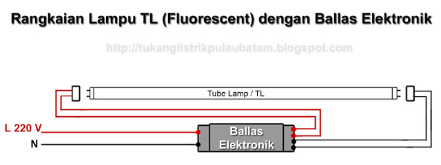 Rangkaian Lampu TL Dengan Ballast Elektronik | Borisinil