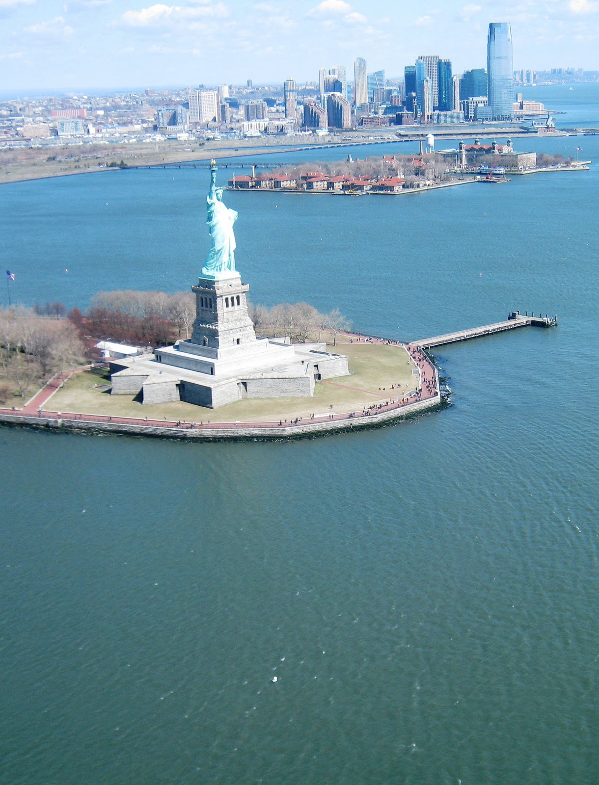 The Hawk's View Statue of Liberty, New York Harbor USA