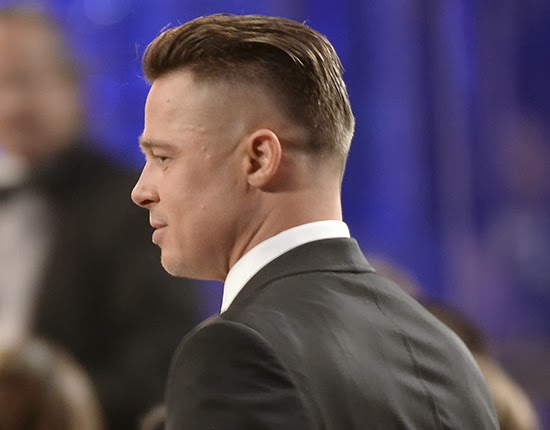 Brad Pitt Fury Haircut Back View The Best Undercut Ponytail