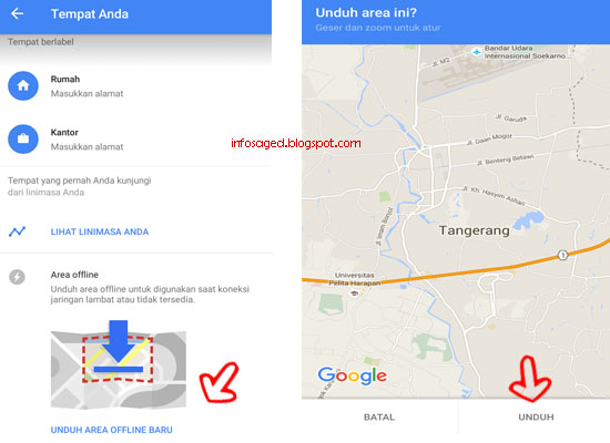 cara menggunakan google map offline di android