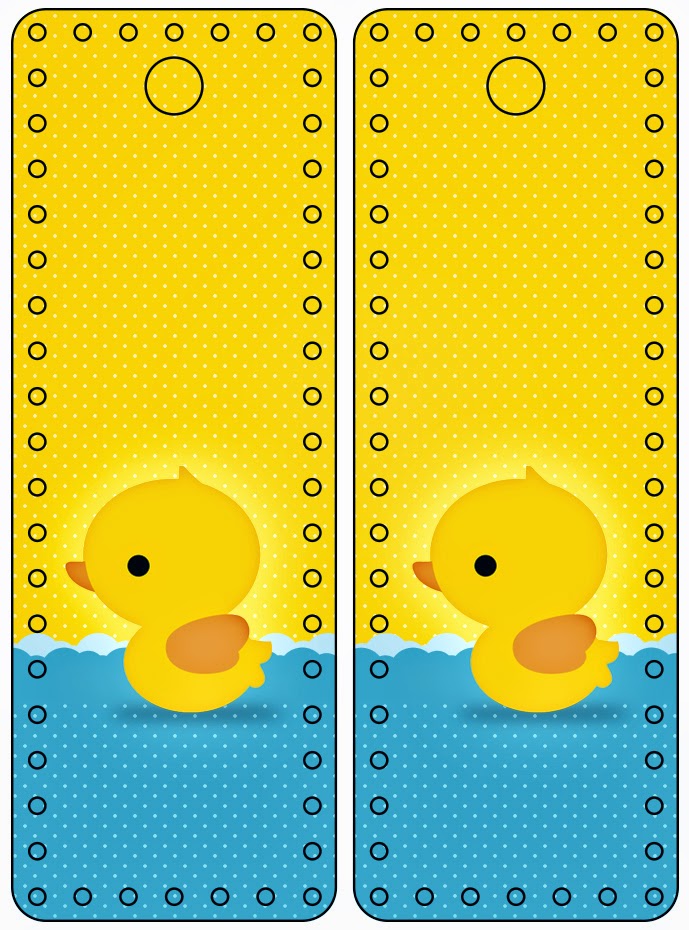 Rubber Ducky: Free Party Printables. Free Printable Book Marks.
