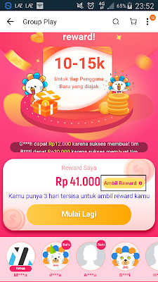 kemudian temen-temen klik ambil rewards 