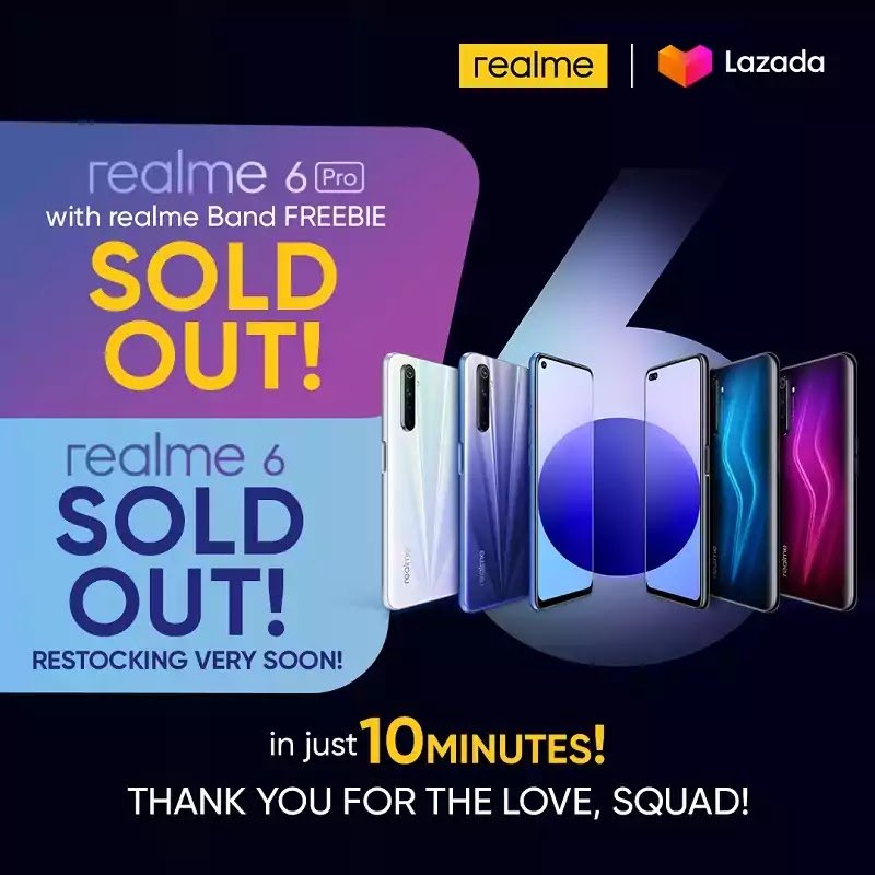Realme 6 and 6 Pro sold out in just 10 minutes Realme 6 and 6 Pro Sold Out