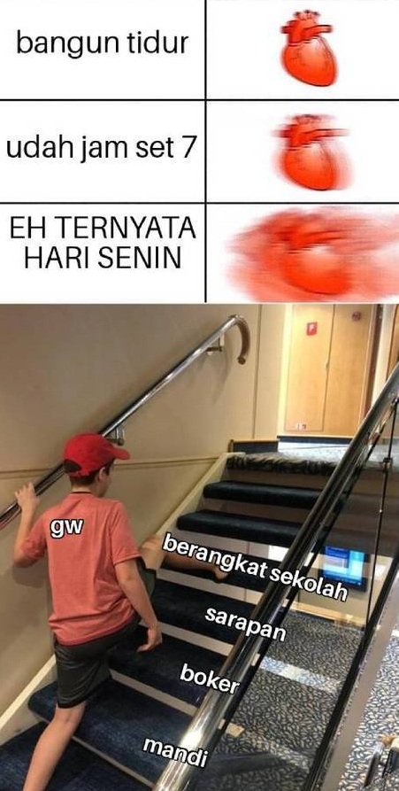 10 Meme Lucu 'Hari Senin Anak Sekolah' Ini Bikin Ketawa Nyengir