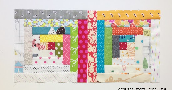 crazy mom quilts: the start of a traditional log cabin quilt