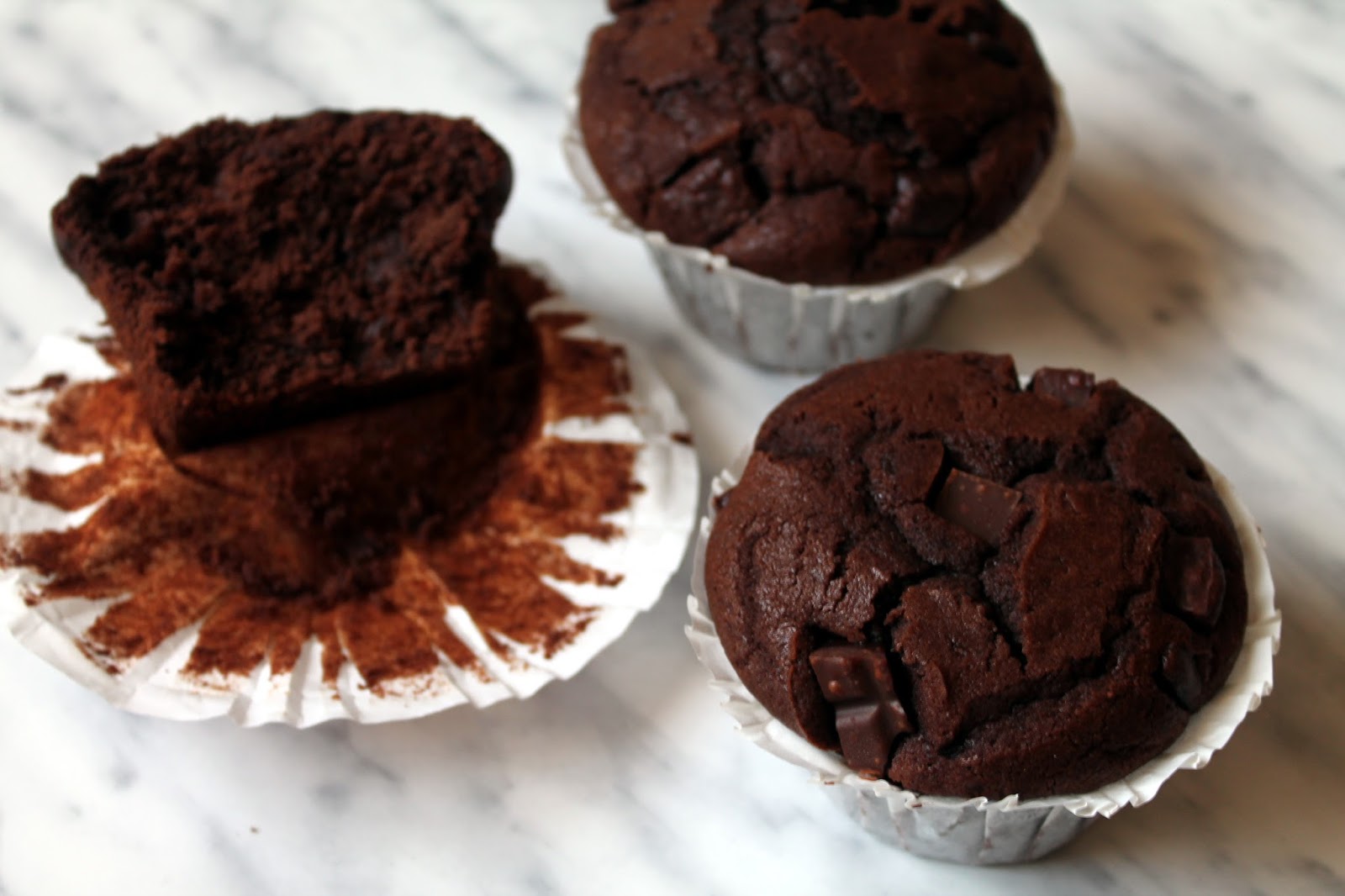 Magdalenas de Chocolate: Muffins de chocolate estilo Starbucks