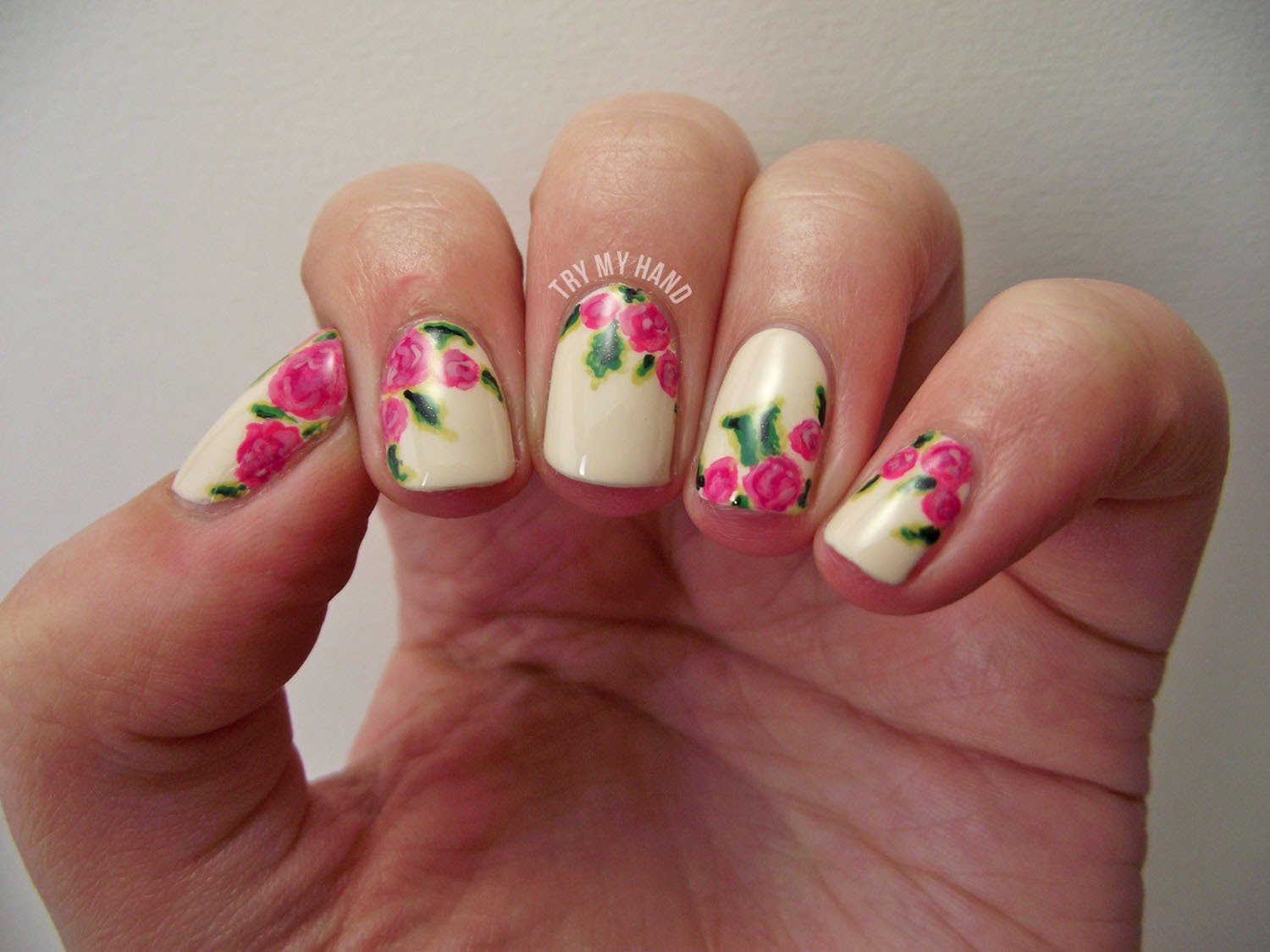 8. "Floral Hipster Nail Art Tutorial" - wide 2