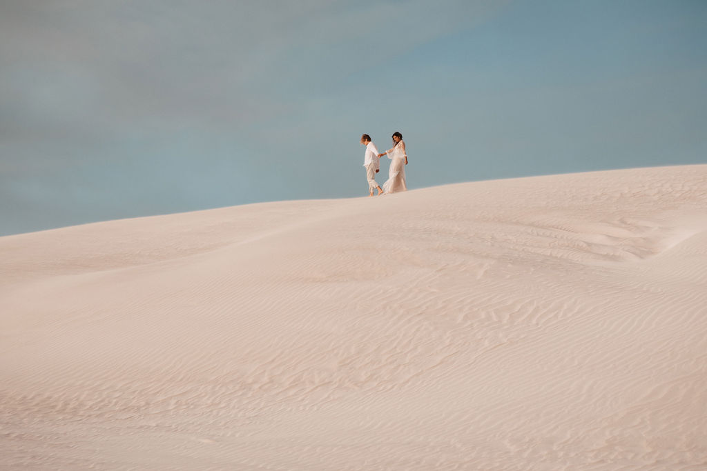 to the aisle australia | run away with me boho styled shoot perth Jypsea photography perth weddings sand dunes elopement bridal gowns hair makeup florals styled boho