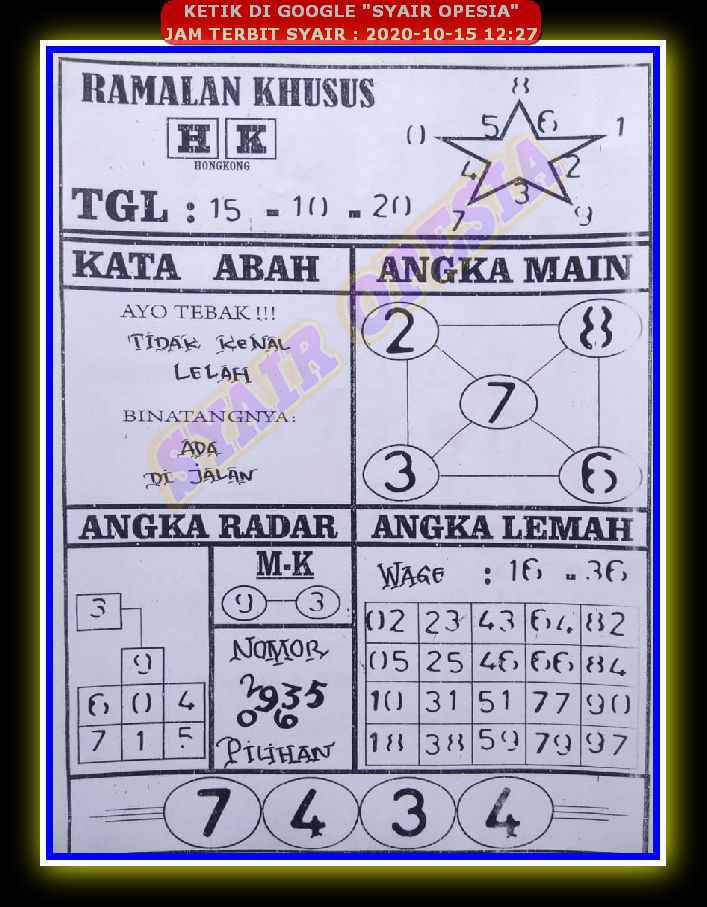 1 New Message Kode Syair Hongkong 15 Oktober 2020 Forum Syair Togel Hongkong Singapura Sydney