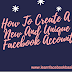 How to create a new and Unique Facebook Account