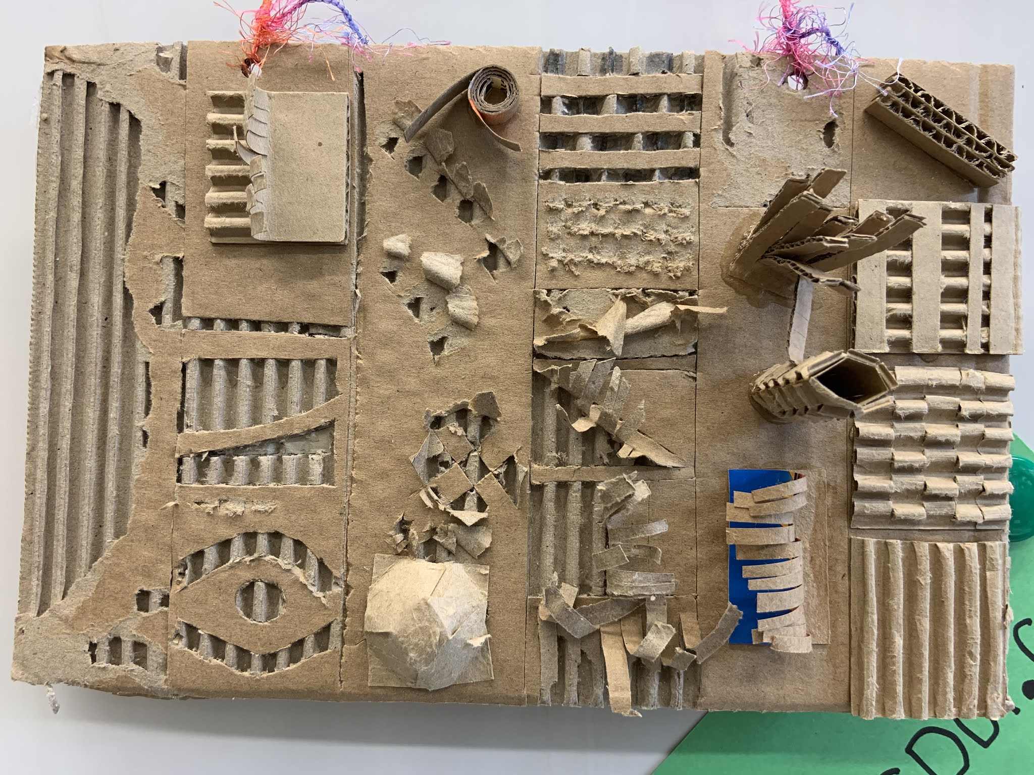 ART from HOME ART 8 CARDBOARD CONSTRUCTION PROJECT photo op'