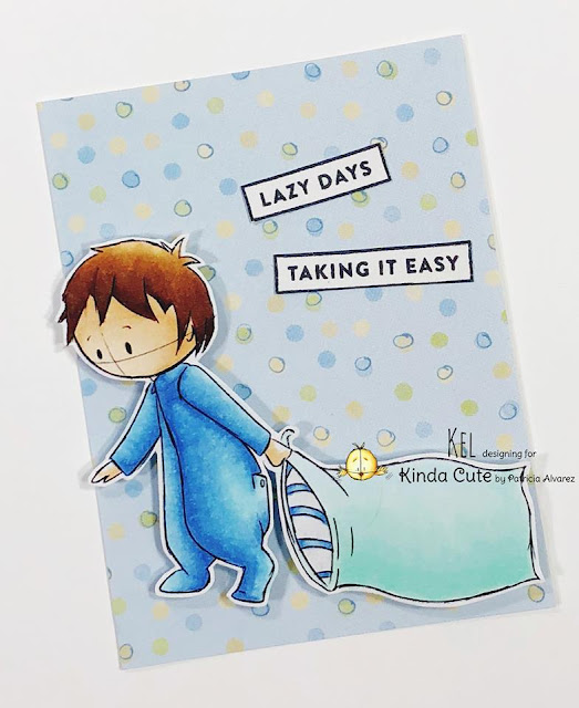 ATC card using sleepy boy digital stamp