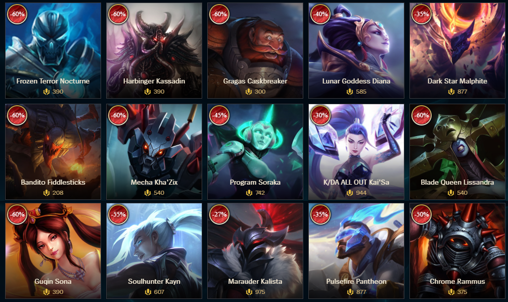 LoL Weekly Champions and Skins Sale Feb 21th - Game News 24