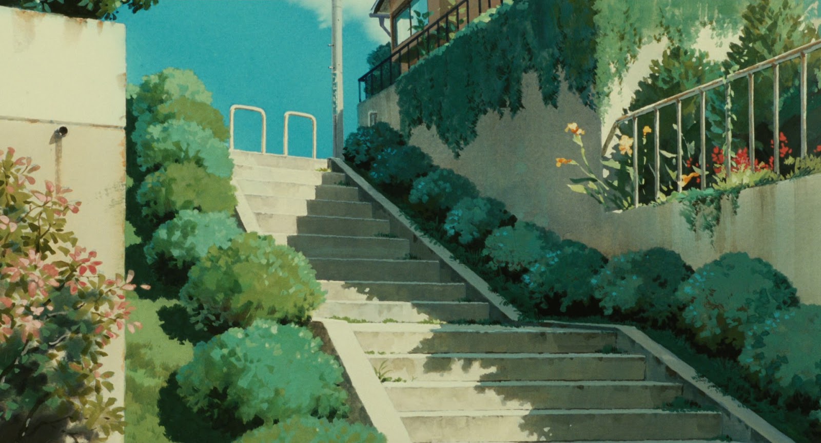 Anime Landscape Anime Cute Stairs Background