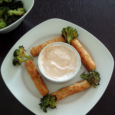 Healthier Garlic Aioli:  A creamy dipping sauce with plenty of garlic flavor and a little spice made with high protein, plain, non-fat Chobani greek yogurt instead of oil or mayonnaise.