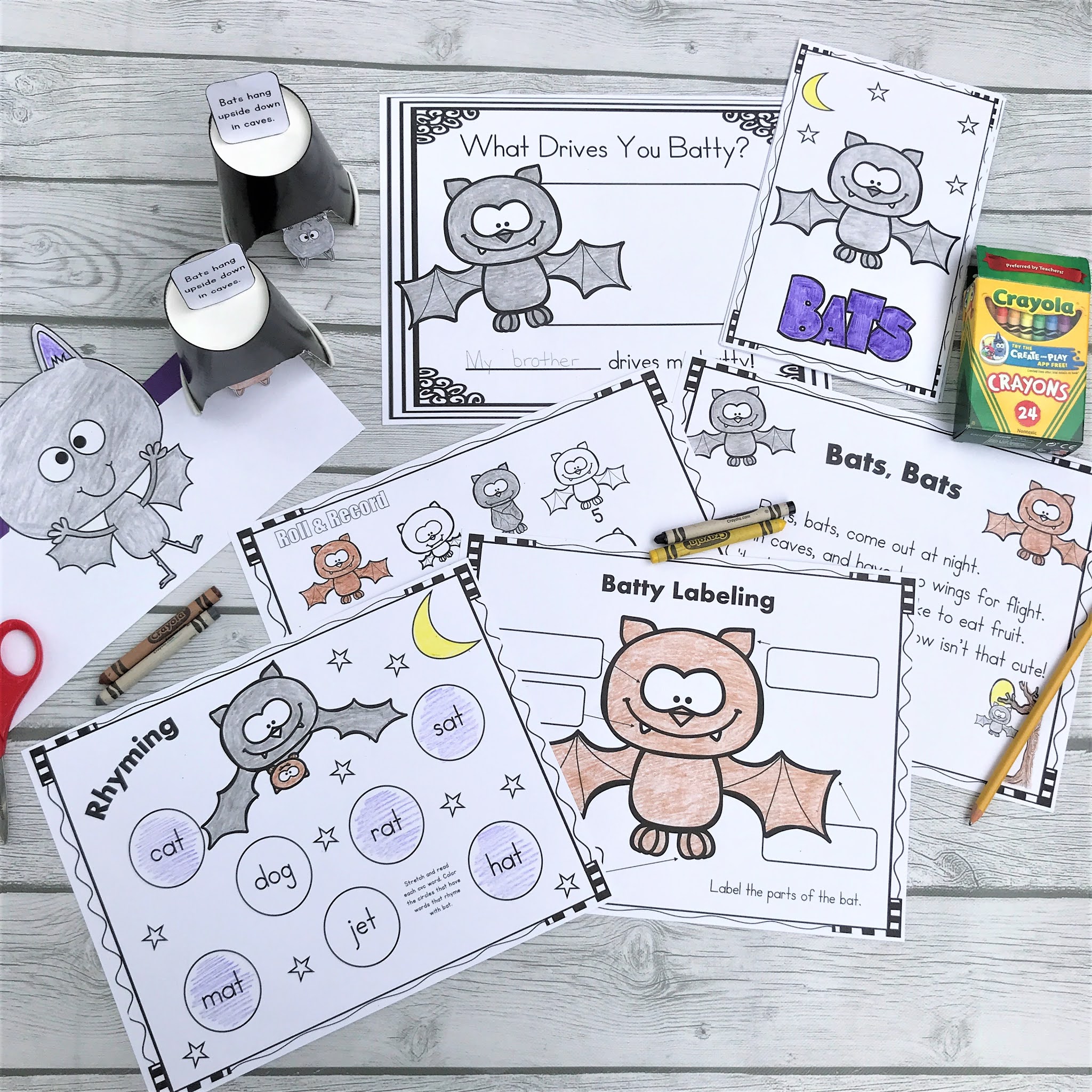 FREE Bat Themed Activities for Kindergarten Mrs. McGinnis' Little Zizzers