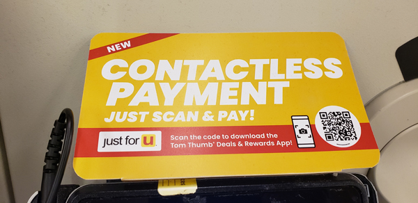 Contactless Payment QR Code for Tom Thumb Deals and Rewards App