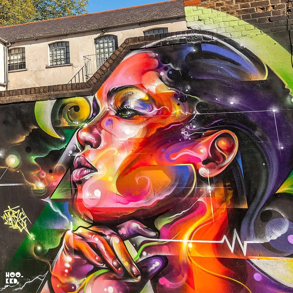 London Street Art on Fashion Street by artist Mr. Cenz London Street Art on Fashion Street by artist Mr. Cenz