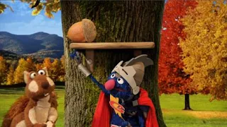 Super Grover helps a squirrel. Super Grover 2.0 The Acorn. Sesame Street Episode 4416 Baby Bear's New Sitter season 44