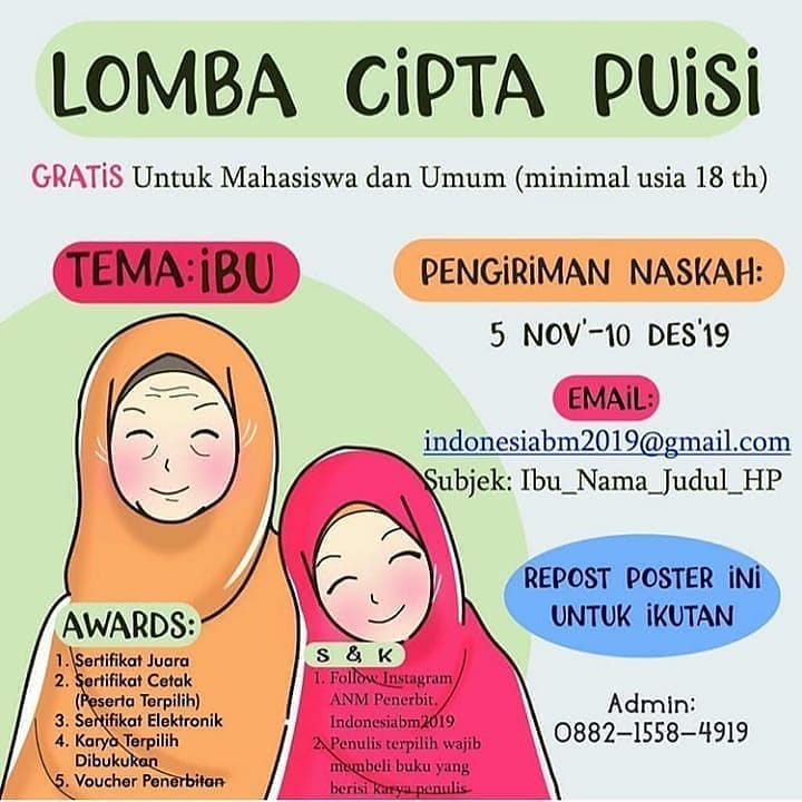 Lomba Puisi Bertema Ibu Lomba Menulis Cerpen 2021