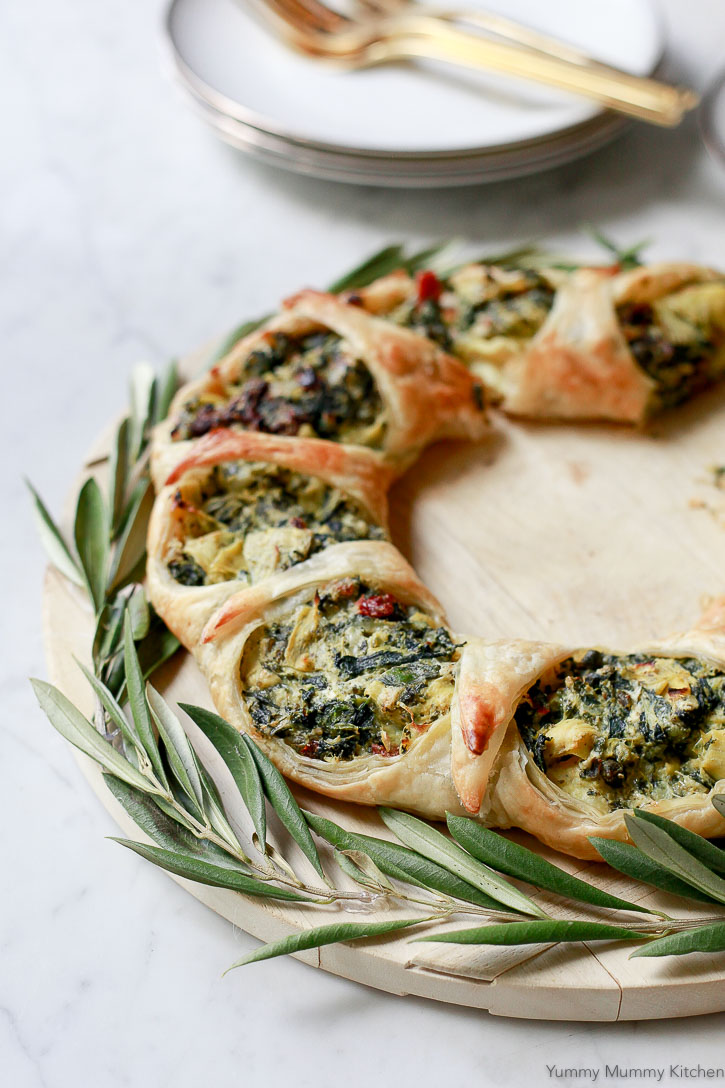 Spinach Artichoke Puff Pastry Wreath Yummy Mummy Kitchen A Vibrant