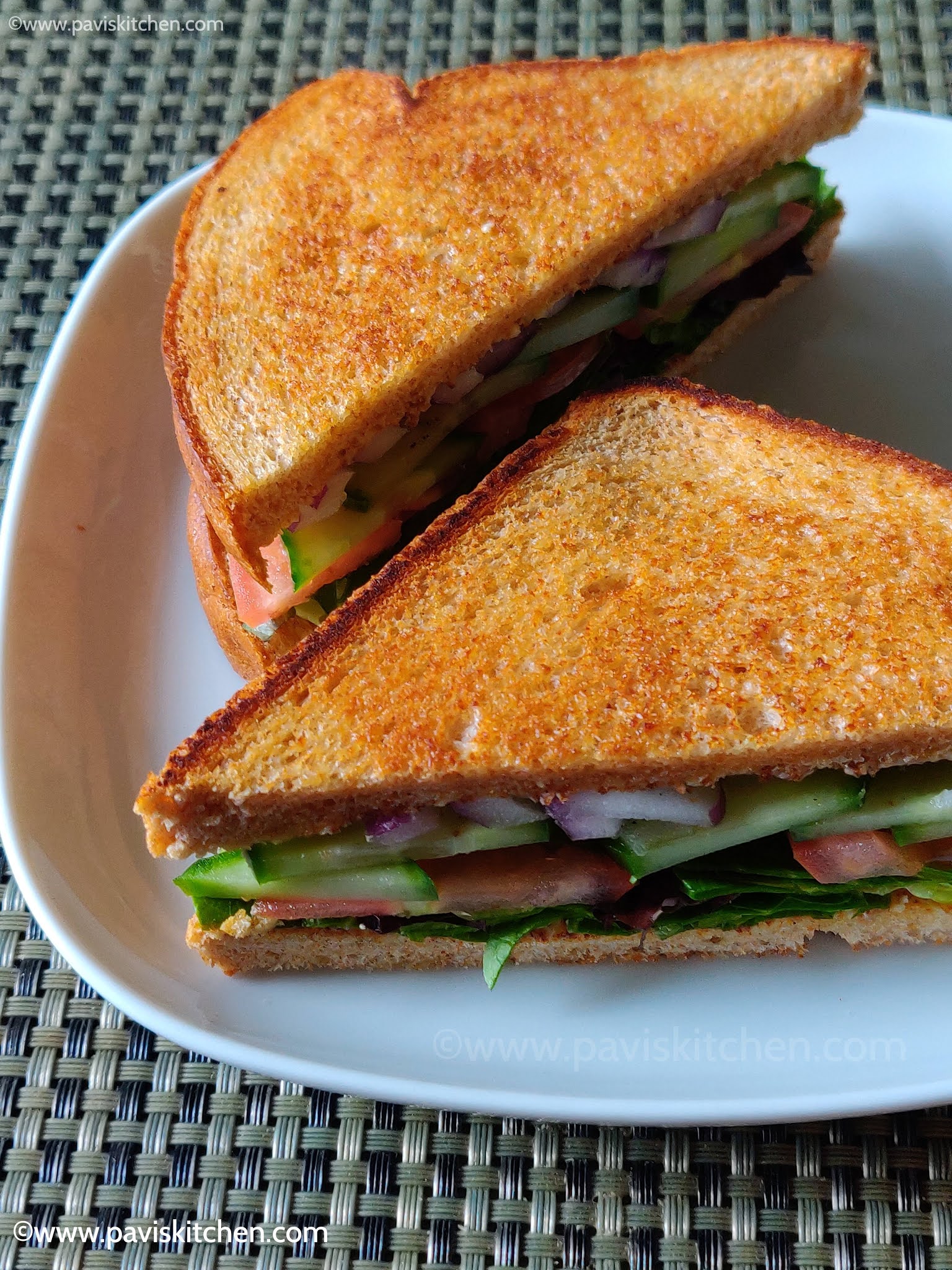 Veg sandwich recipe Indian vegetable sandwich Toasted whole wheat