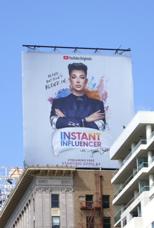 Instant Influencer with James Charles YouTube Originals billboard Instant Influencer James Charles YouTube billboard