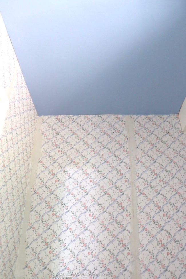 Botanic Bleu How To Paint Over Wallpaper