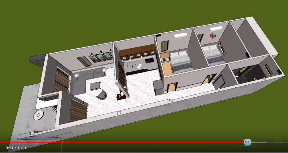 Bán bản vẽ 3D nhà cấp 4 : 5x15 Cực đẹp ( File Sketchup ) | Kiến ...