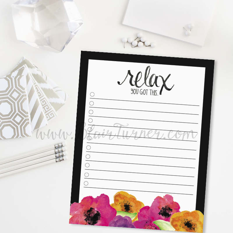 Relax: You Got This Notepads