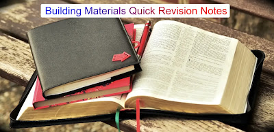 Building Materials Quick Revision Notes Building Materials Quick Revision Notes