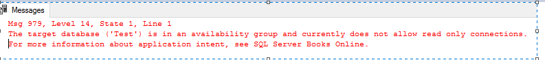 Always ON READ ONLY ROUTING from SQL Server Management Studio