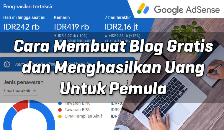 Cara Membuat Blog Gratis dan Menghasilkan Uang Untuk Pemula