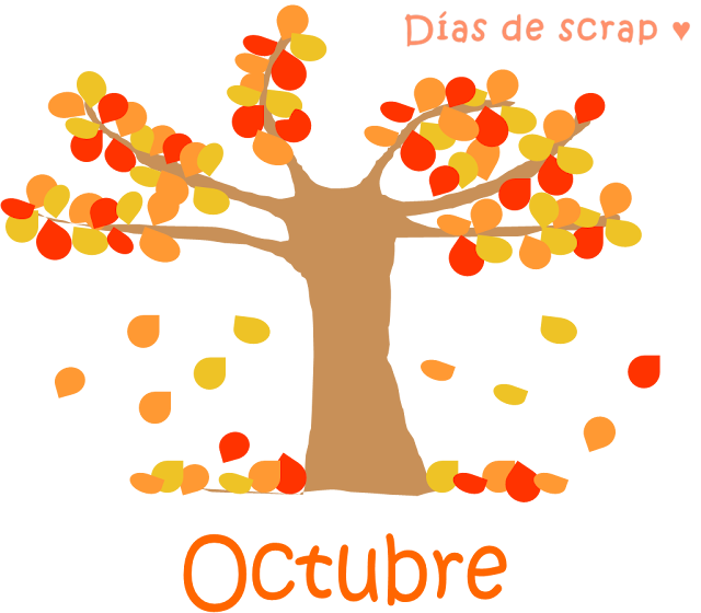  freebie Descarga calendario octubre de Días de scrap