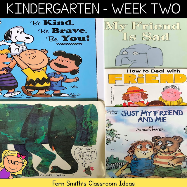 Kindergarten Week Two Themes and Ideas to Help Beginning Teachers in Their New Classrooms. #FernSmithsClassroomIdeas Kindergarten Week Two Themes and Ideas to Help Beginning Teachers in Their New Classrooms. #FernSmithsClassroomIdeas